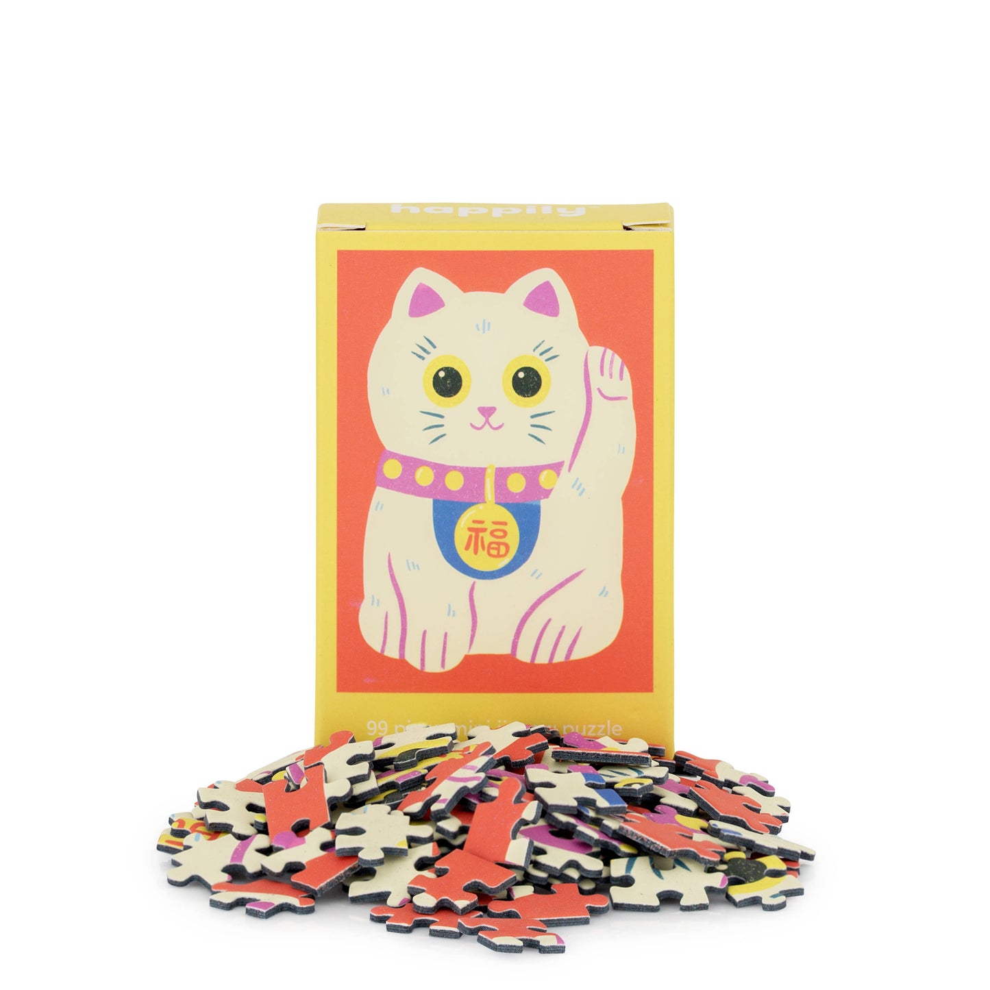 Lucky Cat - 99 Piece Mini Jigsaw Puzzle – luxury stationery – Katie Leamon
