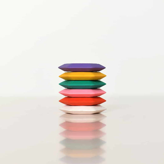 Koh-I-Noor Multi Coloured Hexagon Erasers