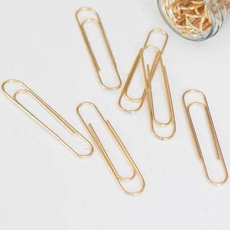 Gold Plated Paper Clips – stationery accessory – Katie Leamon